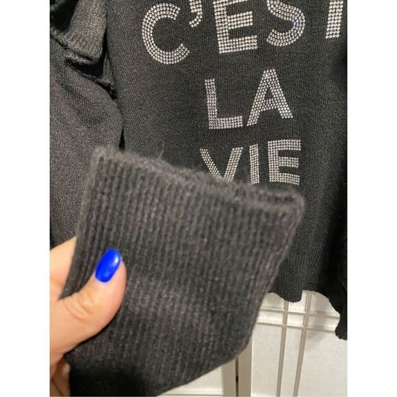 Size XL women’s black color with rhinestones sign Karl Lagerfeld NWT - Picture 3 of 10